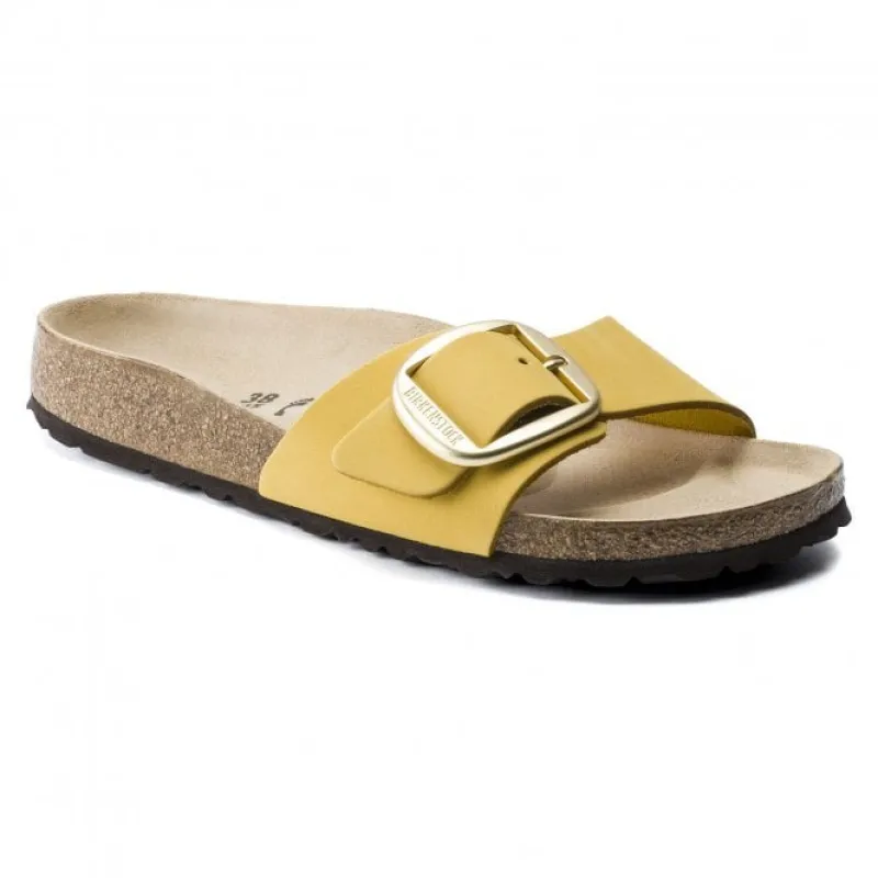 Birkenstock Unisex Madrid Big Buckle Nubuck Leather Ochre sold by Zulily