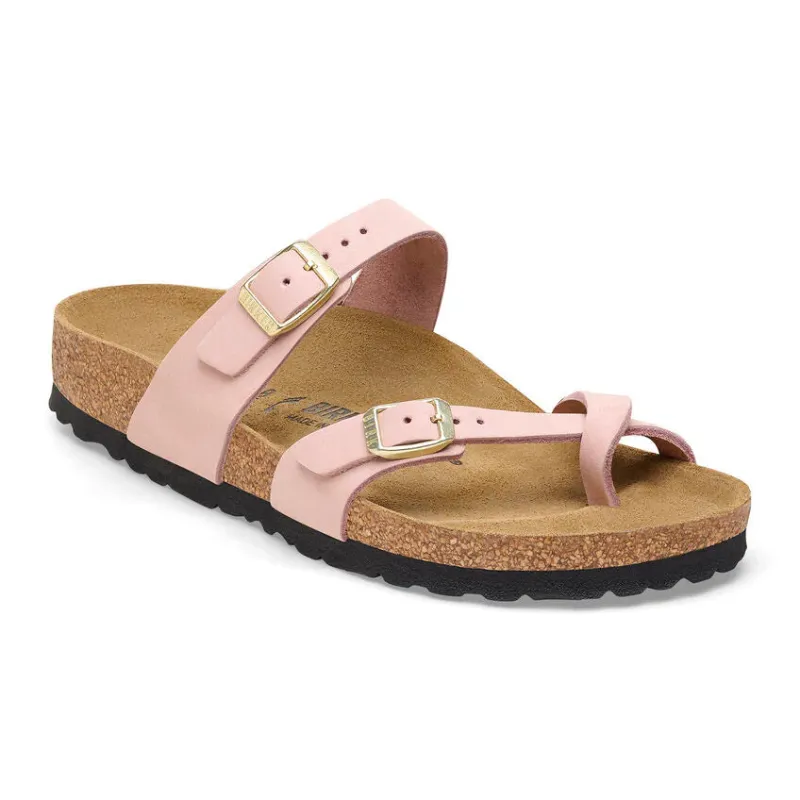 Birkenstock Unisex Mayari Nubuck Leather Soft Pink sold by Zulily