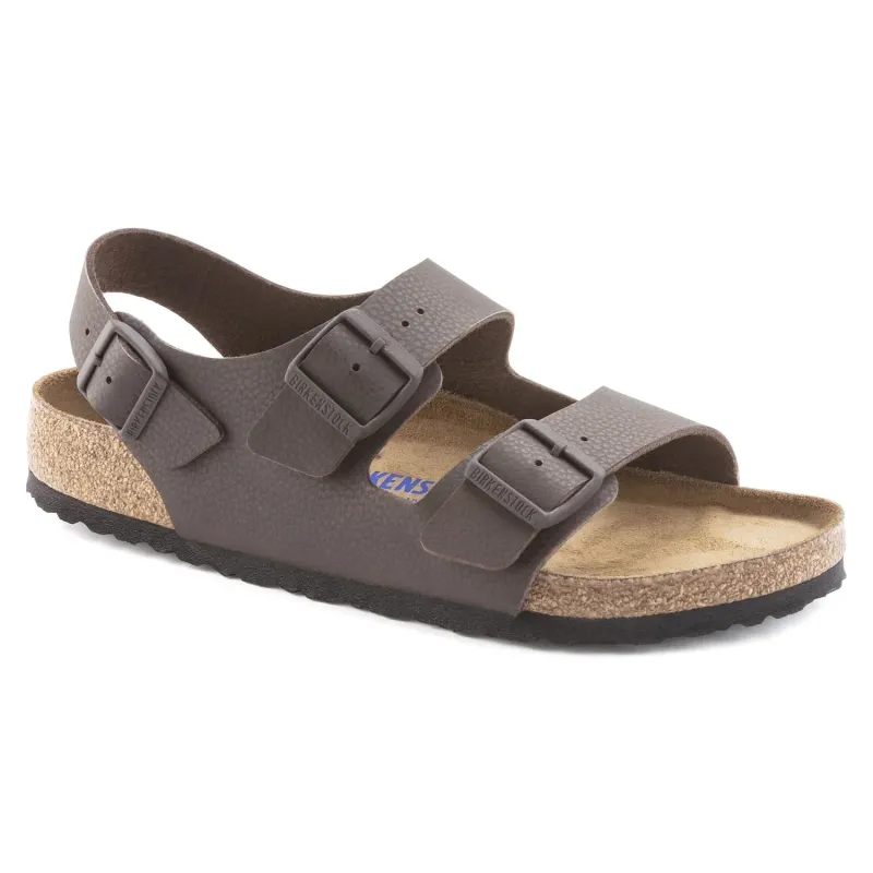 Birkenstock Unisex Milano Soft Footbed Birko-Flor Chocolate sold by Zulily