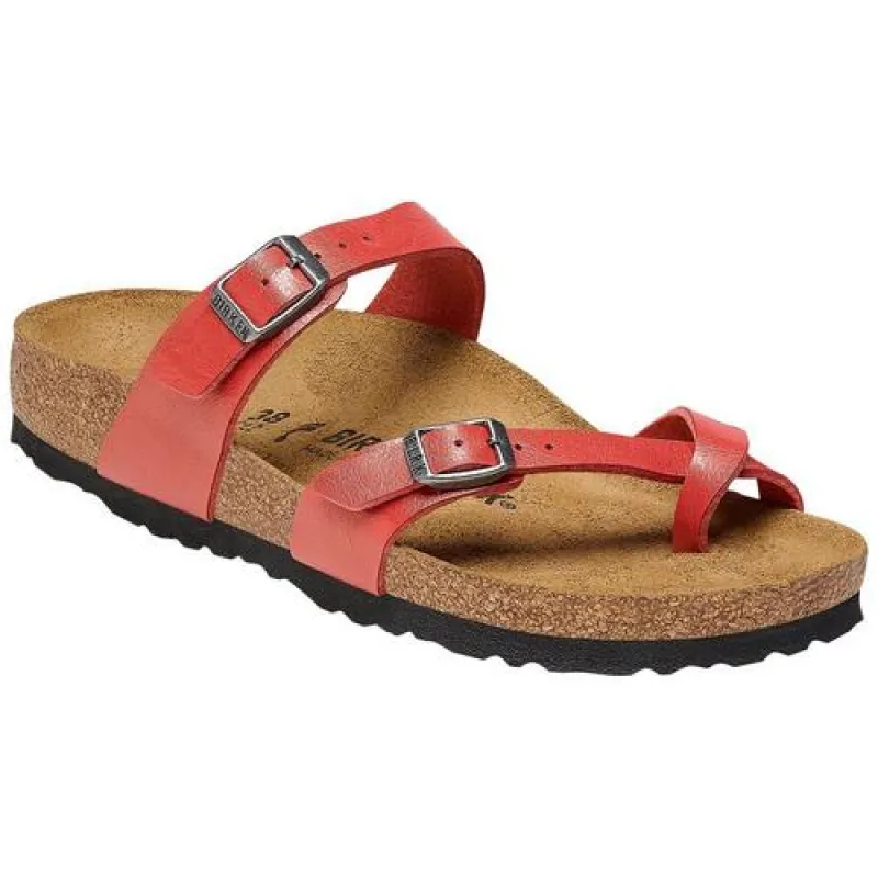 Birkenstock Unisex Sydney Birko-flor Graceful Mars Red made by Zulily