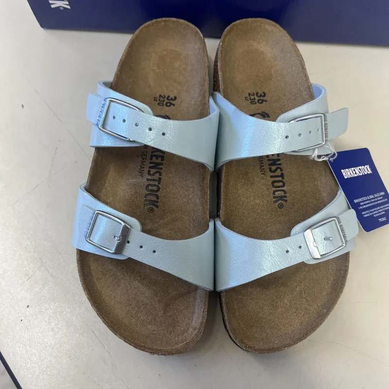 Birkenstock Unisex Sydney Birko Flor Graceful Surf Green made by Zulily