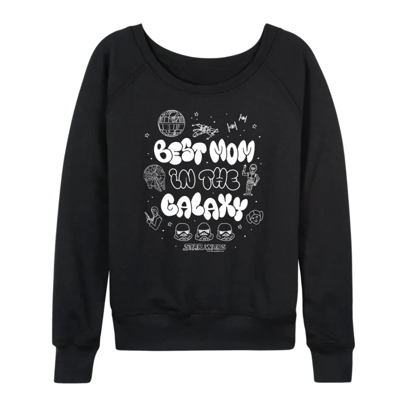 Star Wars - Best Mom in the Galaxy - Women's French Terry Pullover Long Sleeve Shirt made by Star Wars