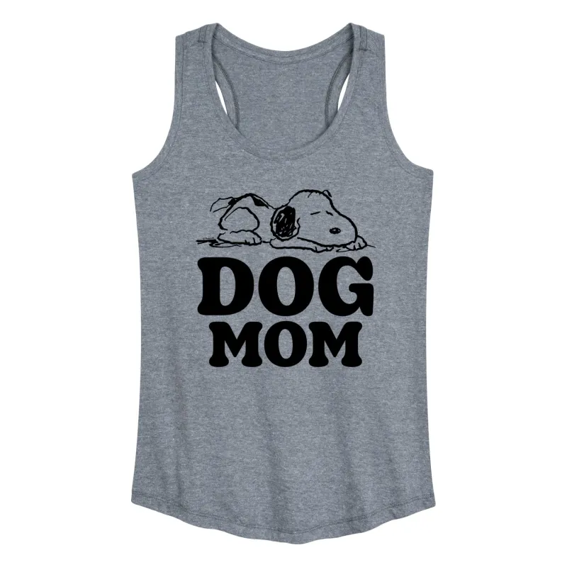 Peanuts - Dog Mom - Women's Racerback Graphic Tank made by Peanuts