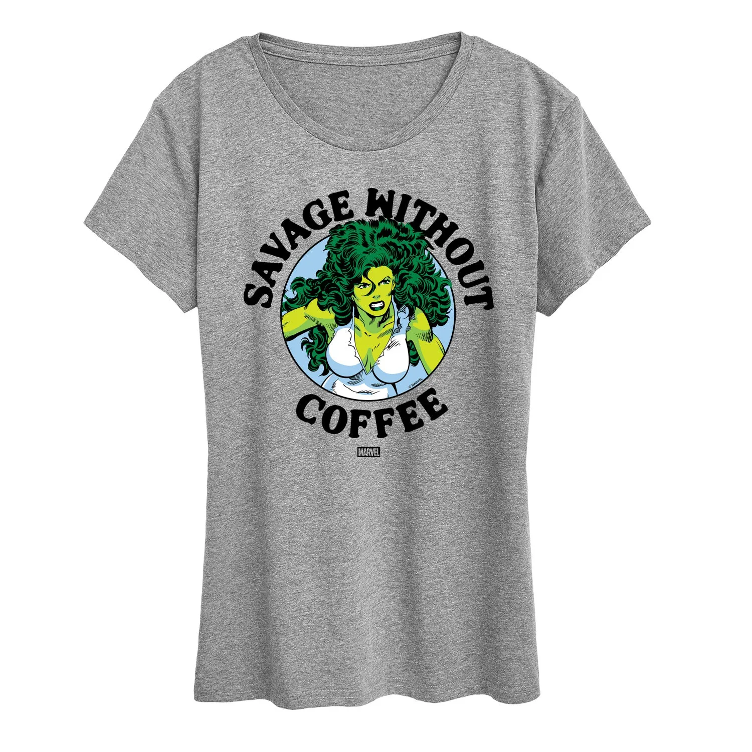 Marvel - Savage Without Coffee - Women's Short Sleeve Graphic T-Shirt sold by Zulily product image thumbnail 2