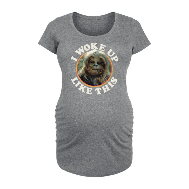 Star Wars - I Woke Up Like This Chewie - Maternity Scoop Neck Tee made by Star Wars