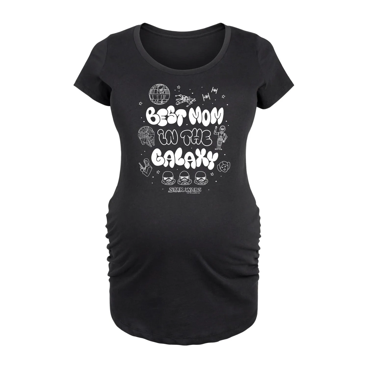 Star Wars - Best Mom in the Galaxy - Maternity Scoop Neck Tee sold by Zulily