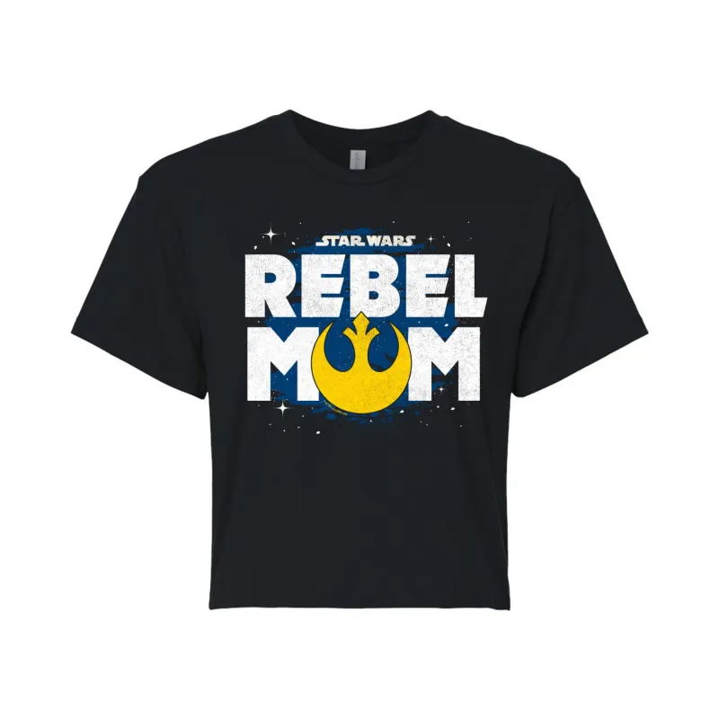 Star Wars - Rebel Mom - Juniors Cropped Tee sold by Zulily