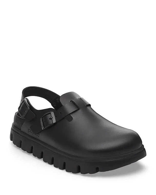 Birkenstock Unisex Tokio Pap Chunky Natural Leather Black sold by Zulily
