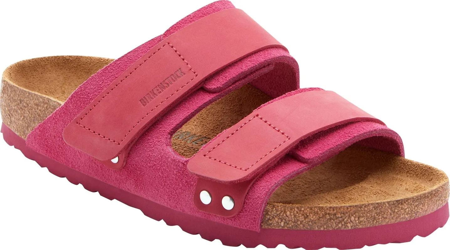 Birkenstock Unisex Uji Nubuck Leather Modern Suede Fuchsia Tulip made by Birkenstock