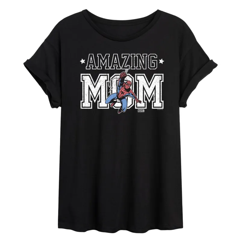 Marvel Spider-Man - Amazing Mom - Women's Oversized Graphic T-Shirt made by Marvel