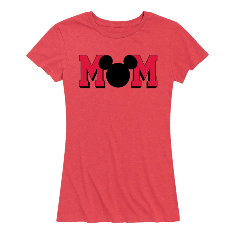 Mickey & Friends - Mom Mouse Silhouette - Mother's Day - Women's Short Sleeve Graphic T-Shirt made by Disney