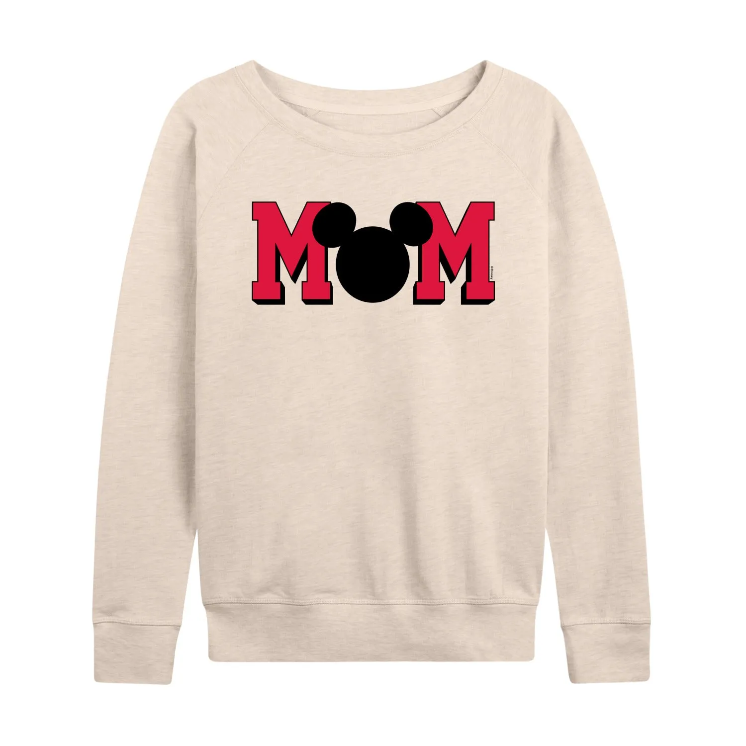 Mickey & Friends - Mom Mouse Silhouette - Women's Lightweight French Terry Long Sleeve Shirt sold by Zulily