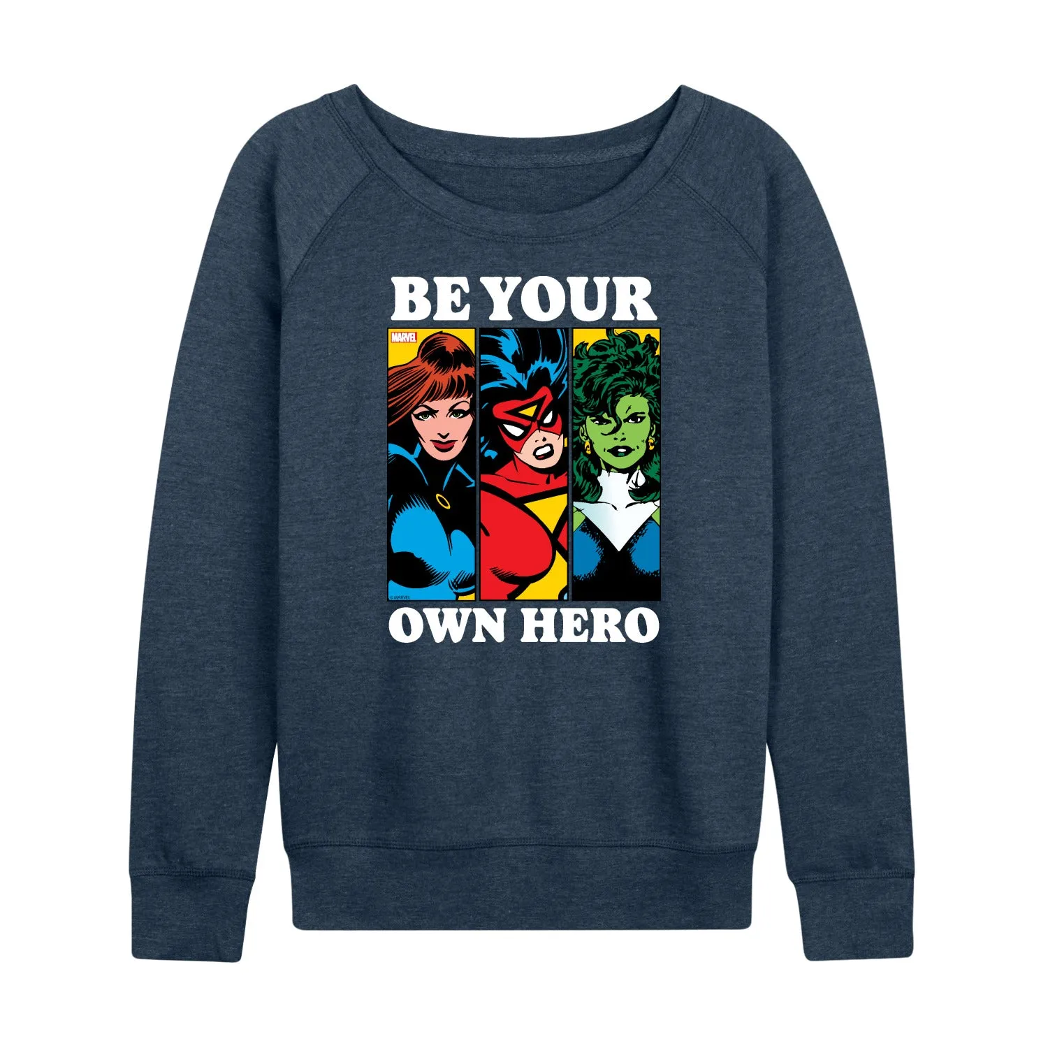 Marvel - Be Your Own Hero - Women's French Terry Pullover Long Sleeve Shirt sold by Zulily product image thumbnail 3