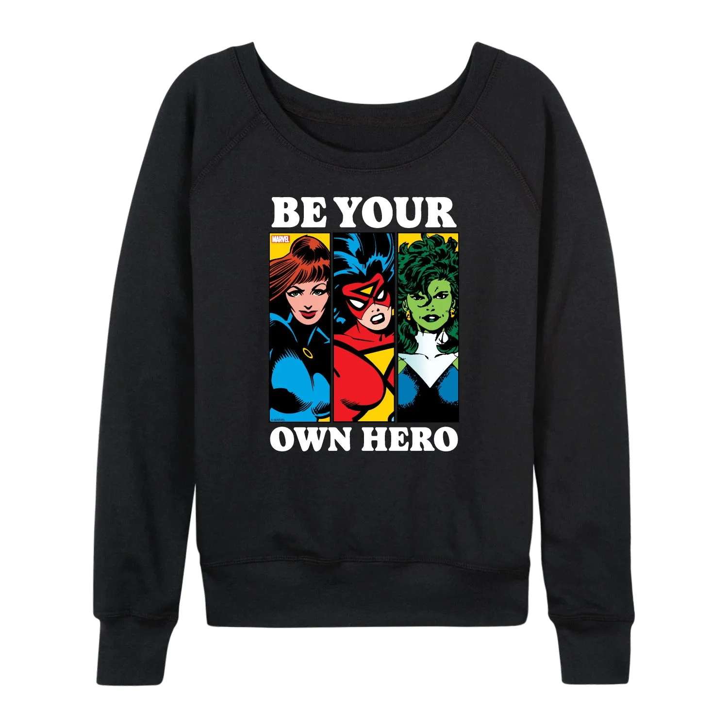 Marvel - Be Your Own Hero - Women's French Terry Pullover Long Sleeve Shirt sold by Zulily