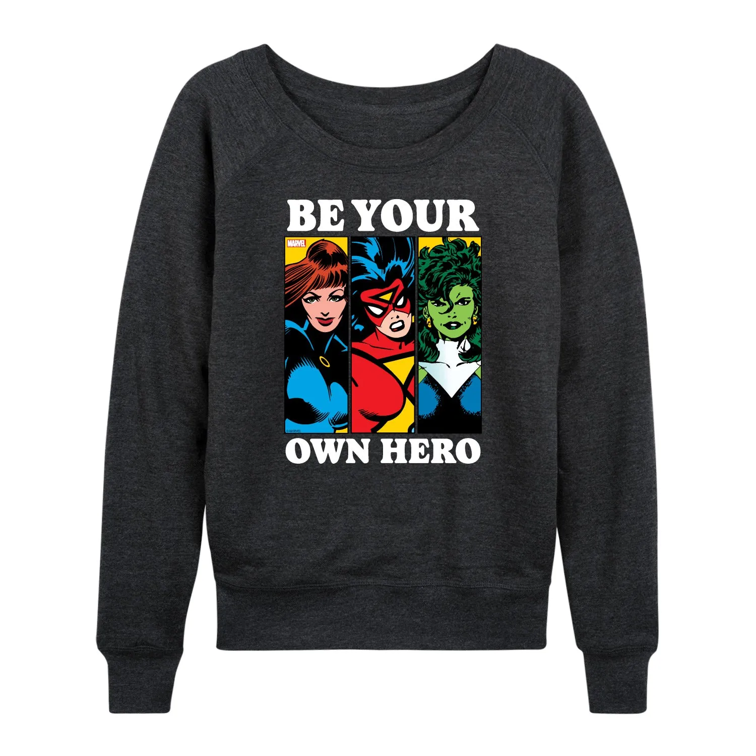 Marvel - Be Your Own Hero - Women's French Terry Pullover Long Sleeve Shirt sold by Zulily product image thumbnail 2