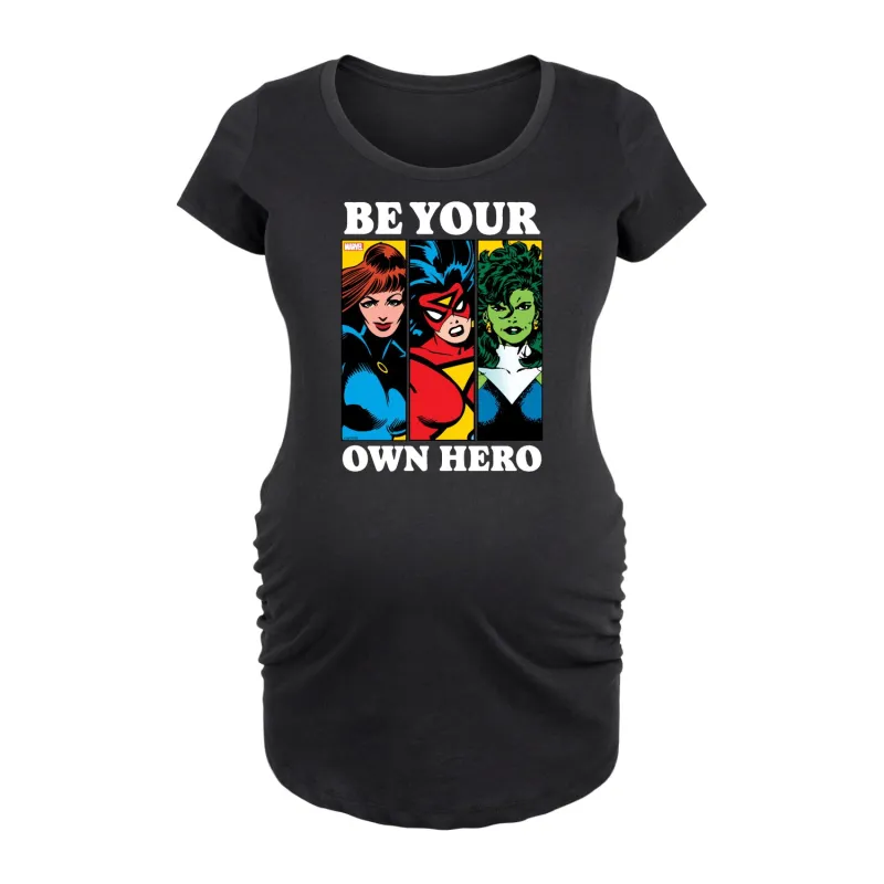 Marvel - Be Your Own Hero - Maternity Scoop Neck Graphic T-Shirt made by Marvel
