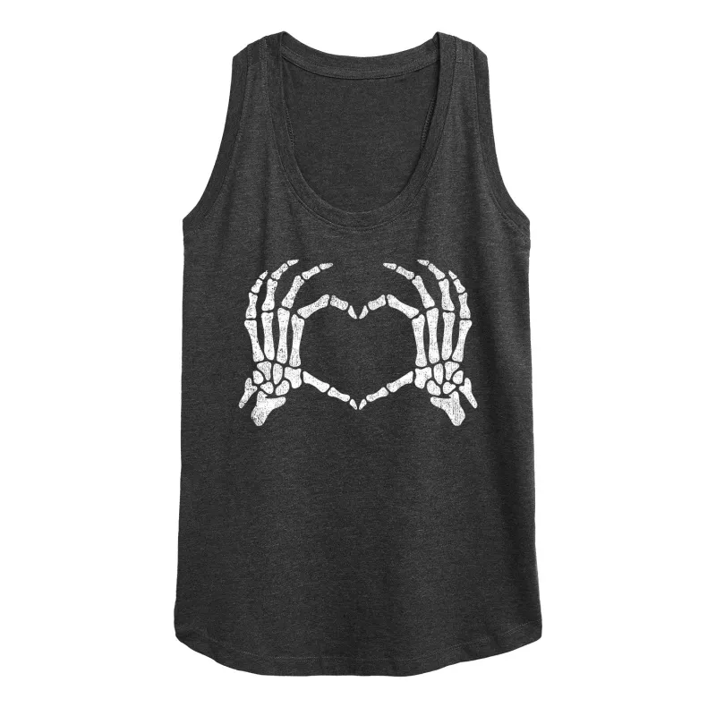 Instant Message - Skeleton Hand Heart - Women's Racerback Graphic Tank made by Zulily