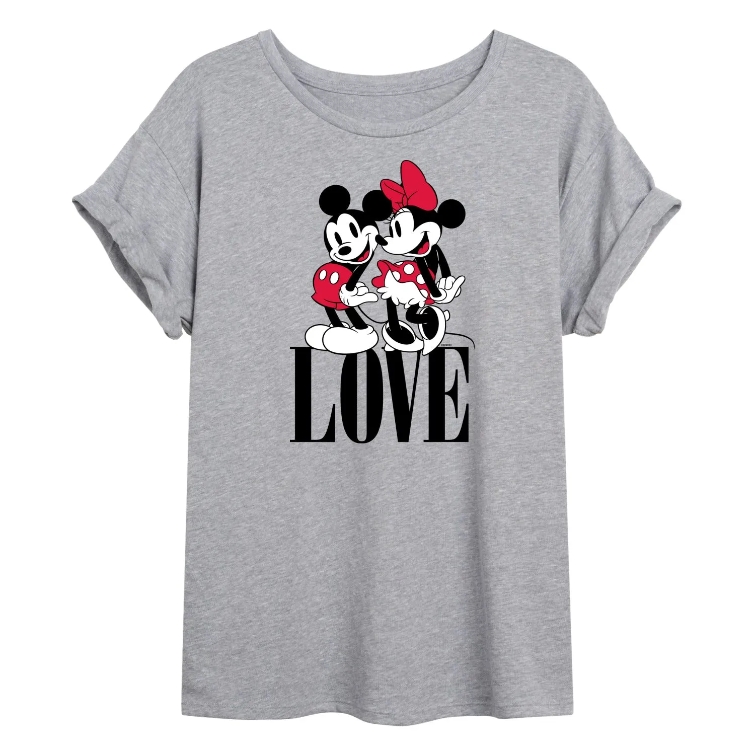 Disney - Mickey Minnie Love - Juniors Oversized Graphic T-Shirt sold by Zulily product image thumbnail 2