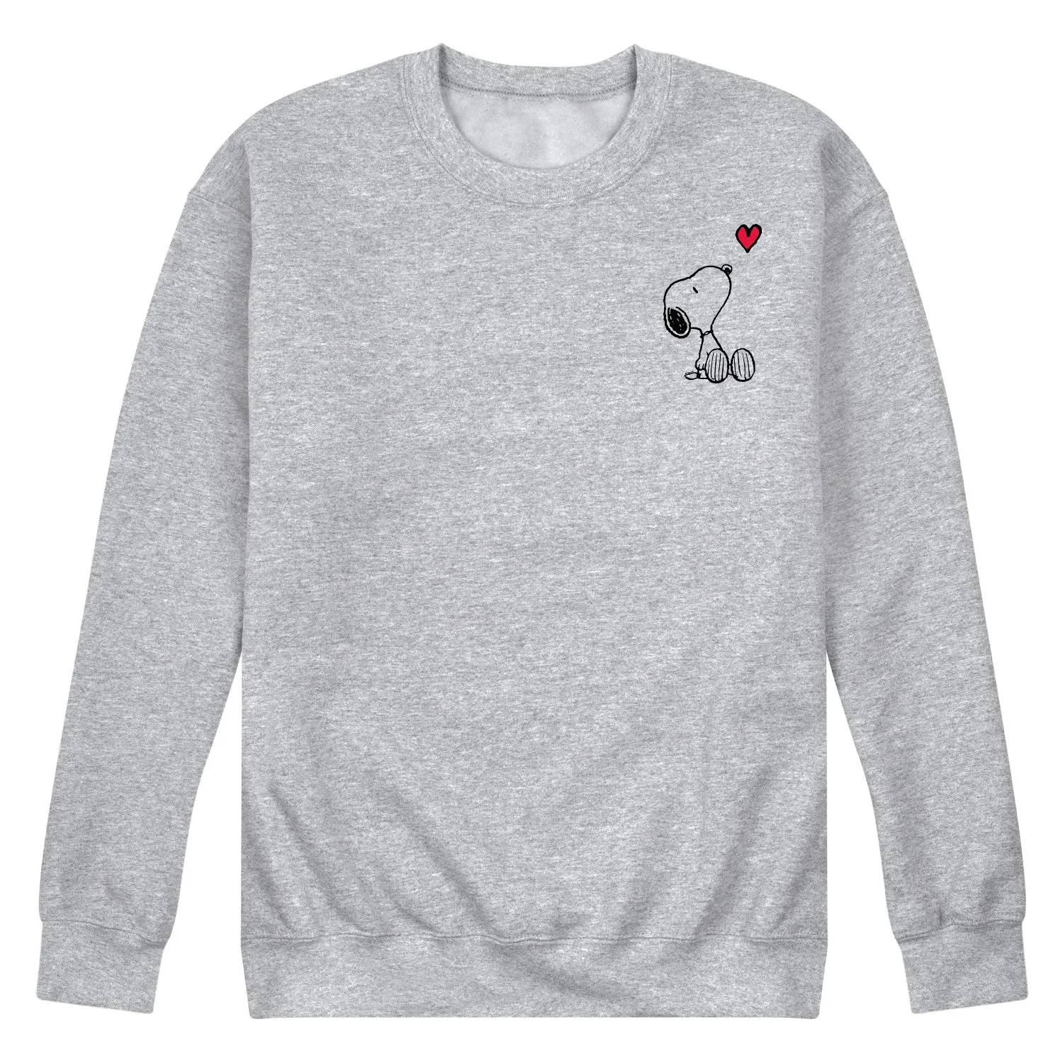 Peanuts - Valentine's Peanuts Snoopy Heart - Men's Crew Neck Fleece Pullover sold by Zulily