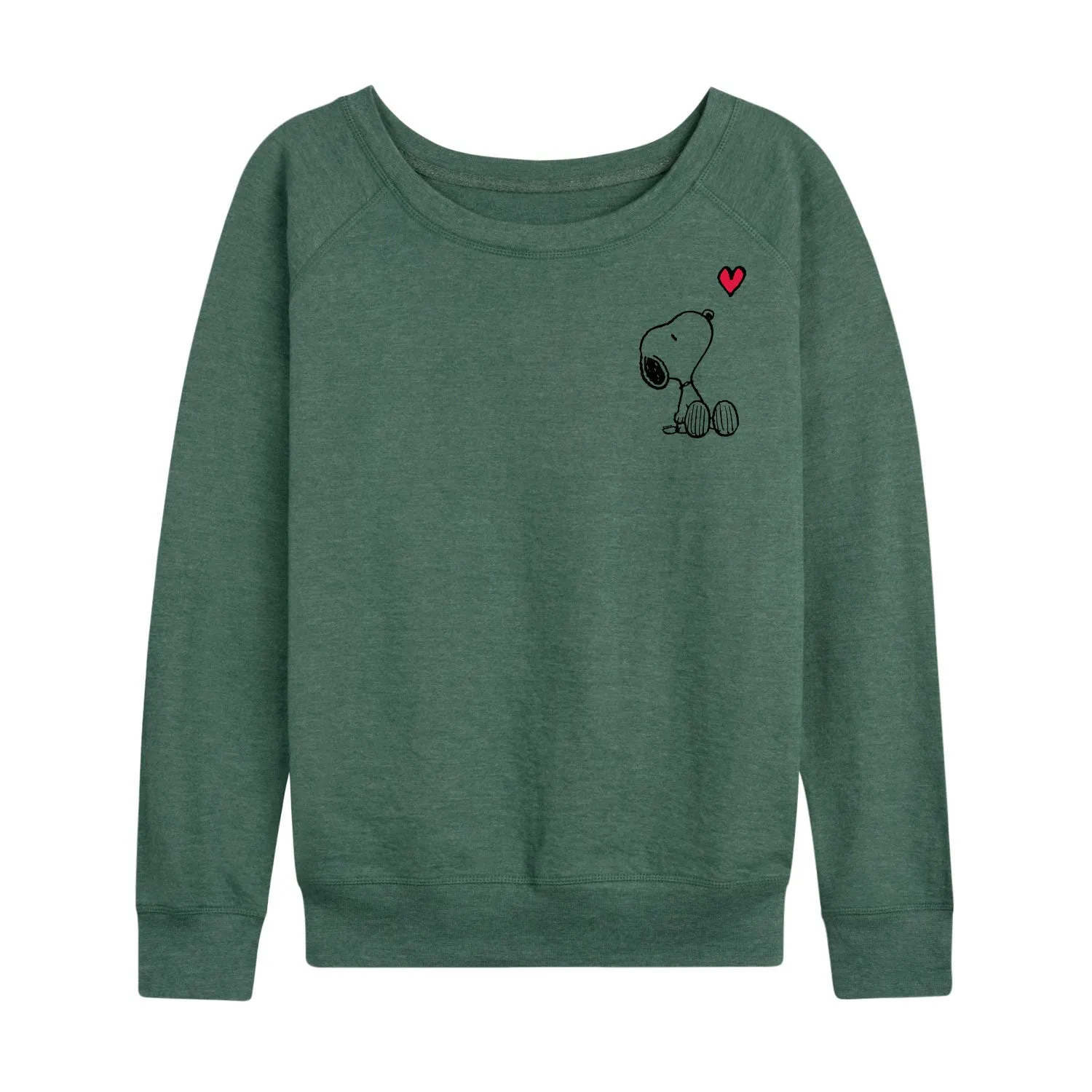 Peanuts - Valentine's Peanuts Snoopy Heart - Women's Lightweight French Terry Long Sleeve Shirt sold by Zulily product image thumbnail 2