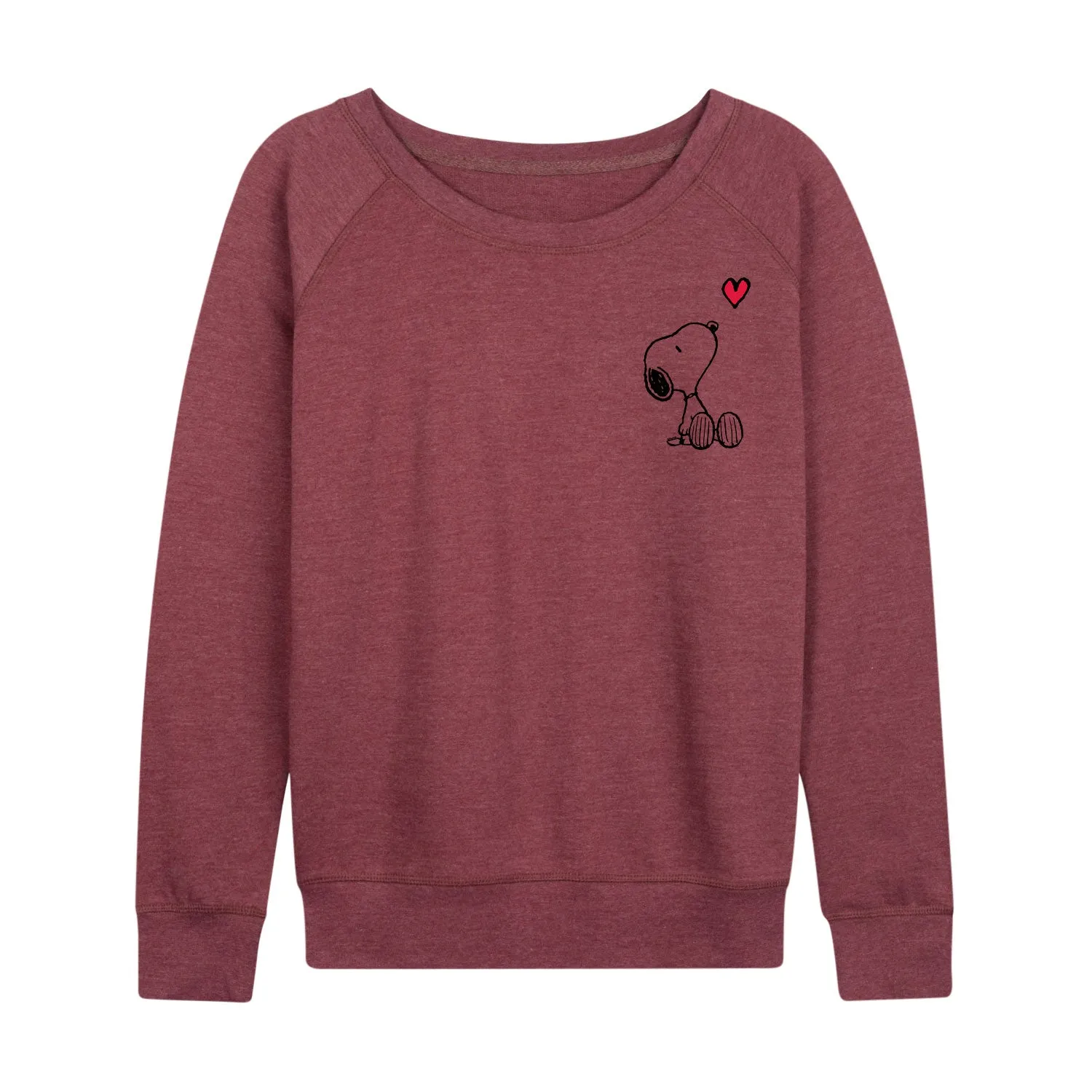 Peanuts - Valentine's Peanuts Snoopy Heart - Women's Lightweight French Terry Long Sleeve Shirt sold by Zulily product image thumbnail 3