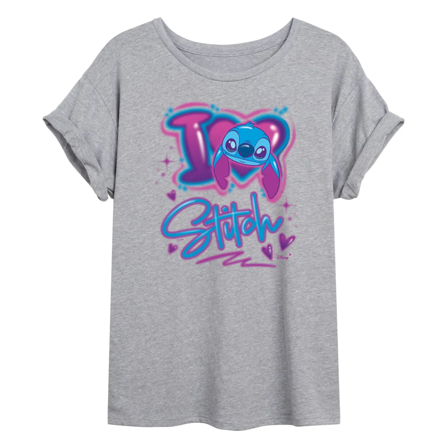 Disney - Lilo & Stitch - I Love Stitch - Women's Oversized Graphic T-Shirt sold by Zulily product image thumbnail 3