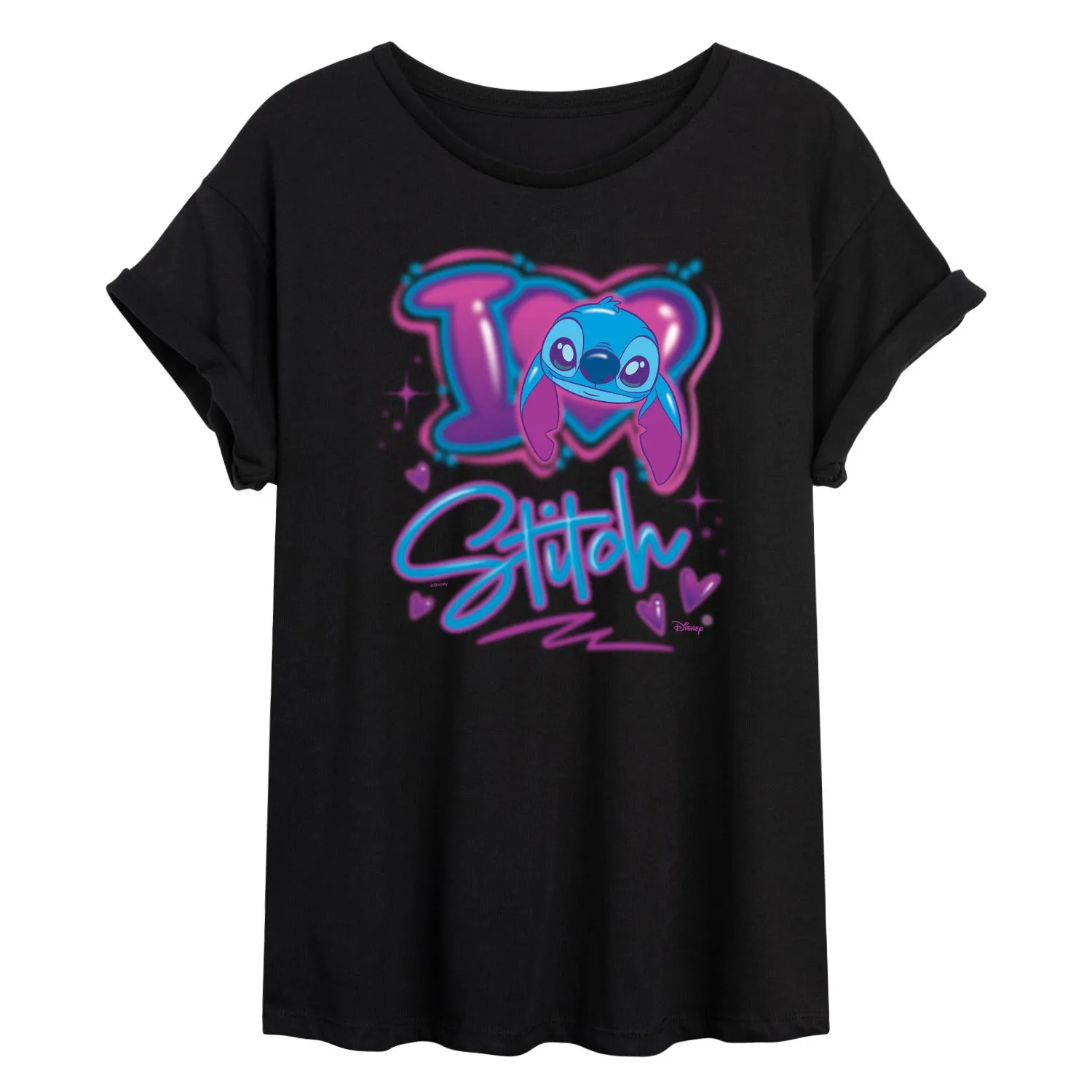 Disney - Lilo & Stitch - I Love Stitch - Women's Oversized Graphic T-Shirt sold by Zulily product image thumbnail 2