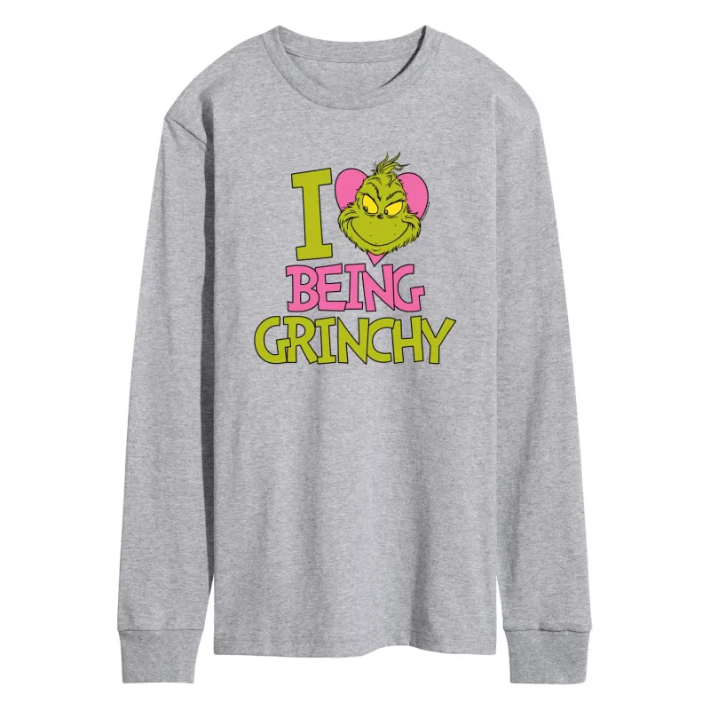 The Grinch - I Love Being Grinchy - Men's Long Sleeve T-Shirt sold by Zulily