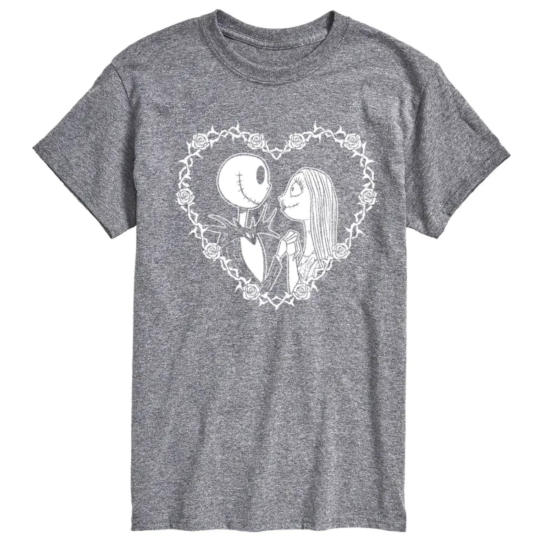 The Nightmare Before Christmas - Jack Sally Heart - Men's Short Sleeve Graphic T-Shirt made by Zulily
