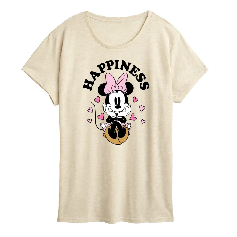 Disney - Happiness Minnie - Women's Short Sleeve Graphic T-Shirt made by Disney