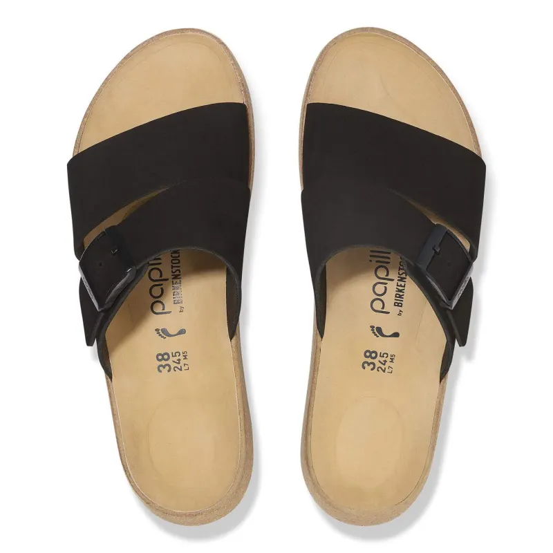 Birkenstock Unisex Almina Nubuck Leather Black made by Birkenstock