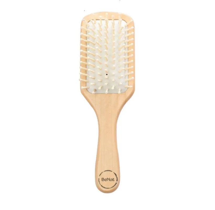 BeNat Natural Wooden Detangling Hair Brush sold by Zulily