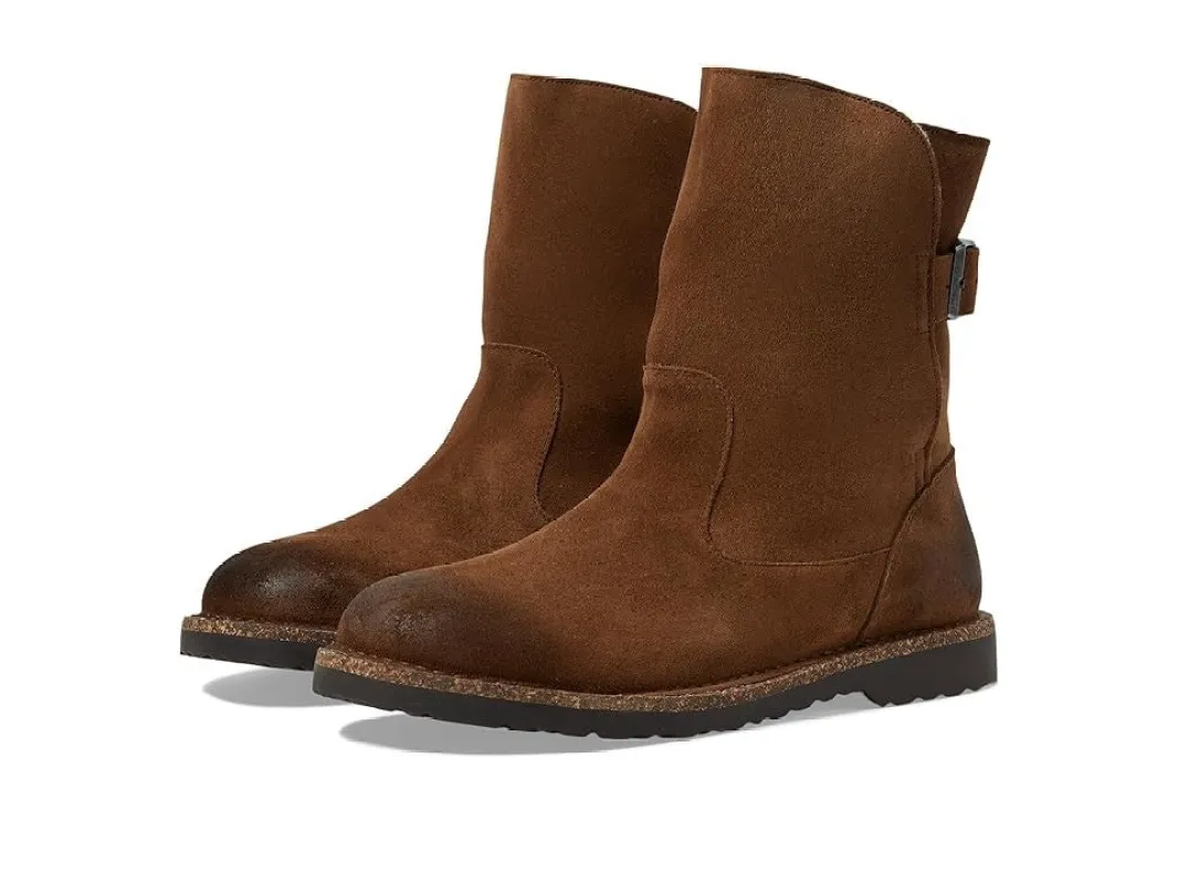 Birkenstock Unisex Upsala Shearling Suede Leather Dark Tea sold by Zulily