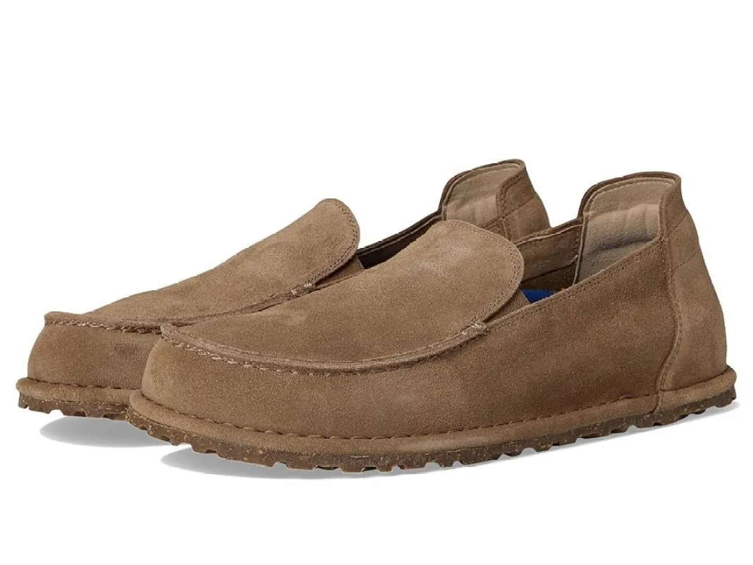 Birkenstock Unisex Utti Slip On Suede Leather Gray Taupe sold by Zulily