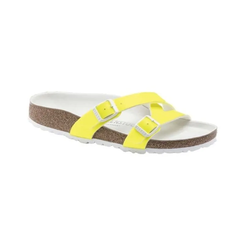 Birkenstock Unisex Yao Balance Birko Flor Patent Neon Yellow sold by Zulily