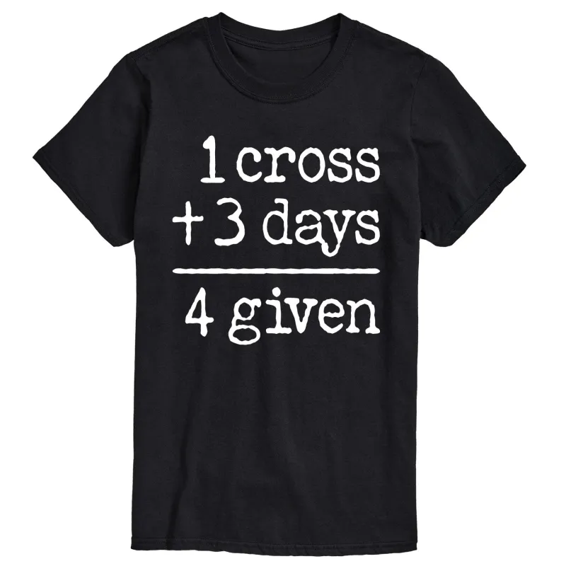 Instant Message - One Cross Three Days - Men's Short Sleeve Graphic T-Shirt made by Zulily