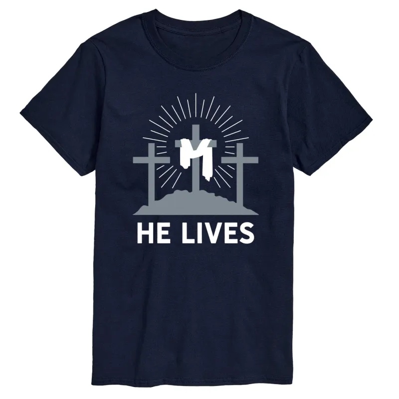 Instant Message - He Lives - Men's Short Sleeve Graphic T-Shirt sold by Zulily
