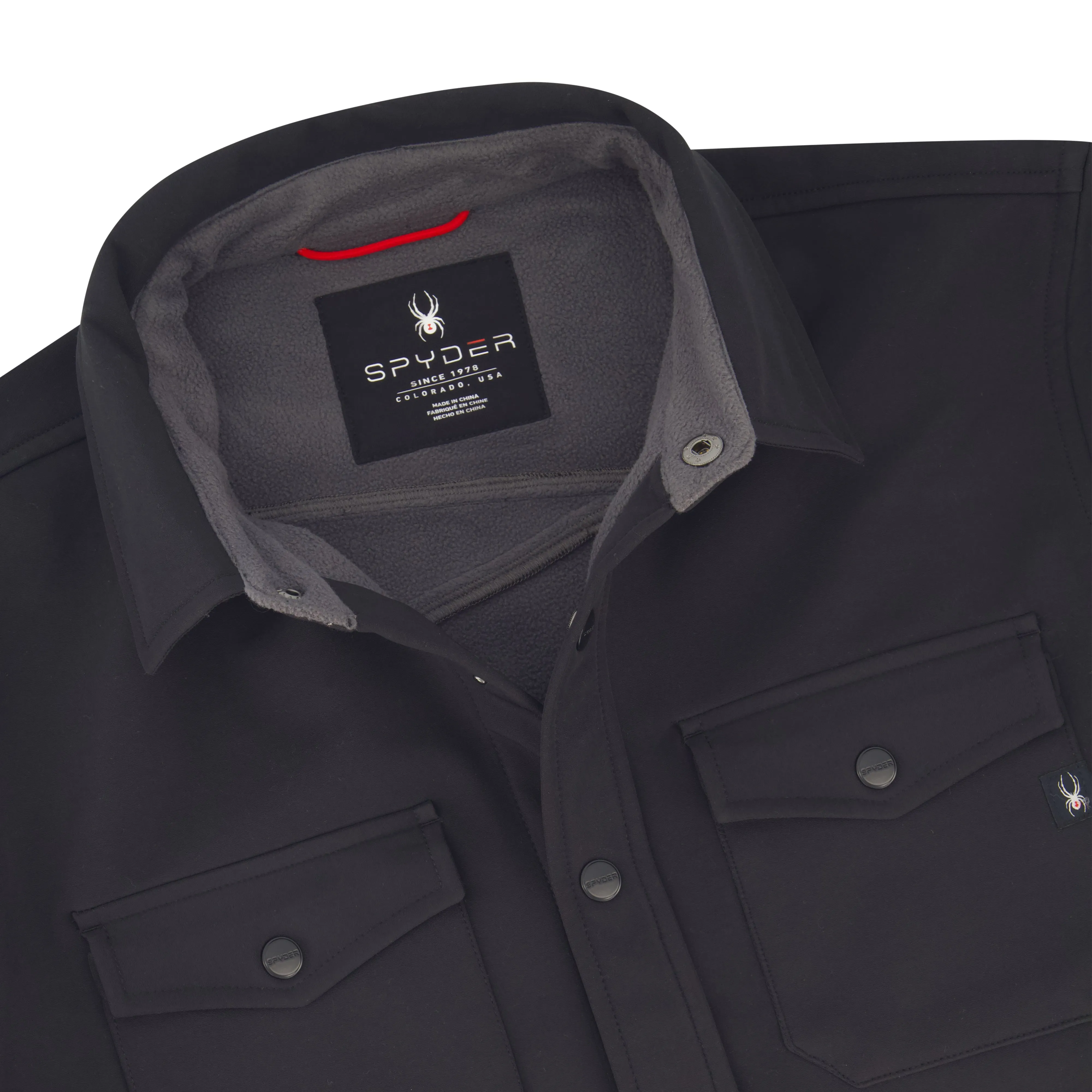 Spyder Men's Bonded Shirt Jacket - Black sold by Zulily product image thumbnail 4