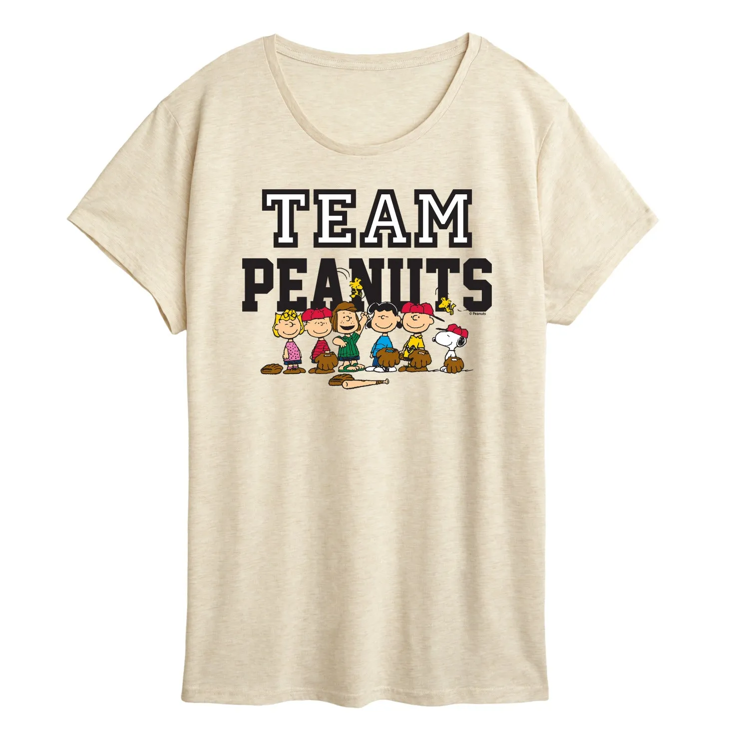 Peanuts - Baseball Team - Women's Short Sleeve Graphic T-Shirt sold by Zulily