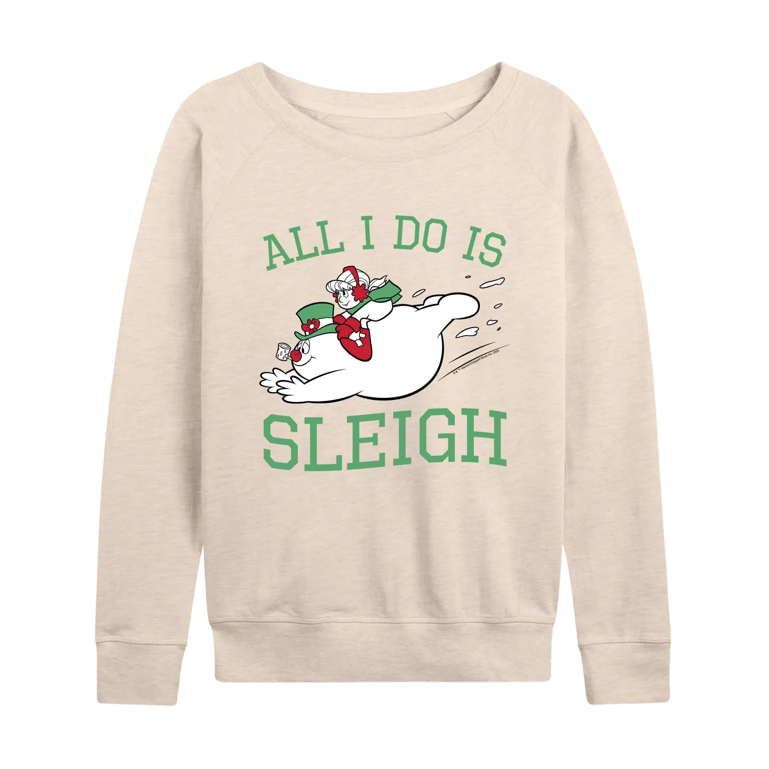 Frosty The Snowman - Christmas - All I Do Is Sleigh - Women's Lightweight French Terry Long Sleeve Shirt sold by Zulily