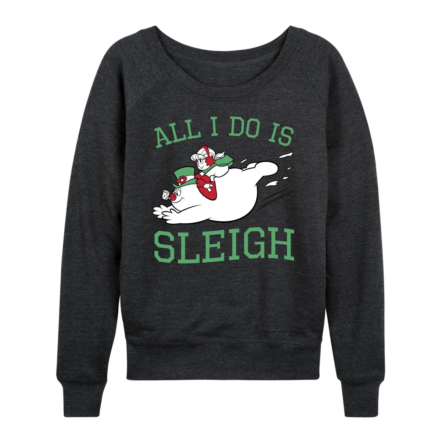 Frosty The Snowman - Christmas - All I Do Is Sleigh - Women's Lightweight French Terry Long Sleeve Shirt sold by Zulily product image thumbnail 2
