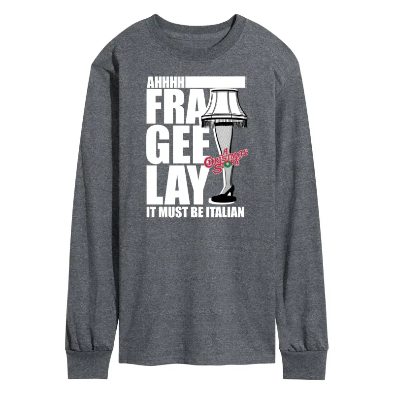 A Christmas Story - Ahhh Fra Gee Lay Must Be Italian - Men's Long Sleeve Tee made by Zulily