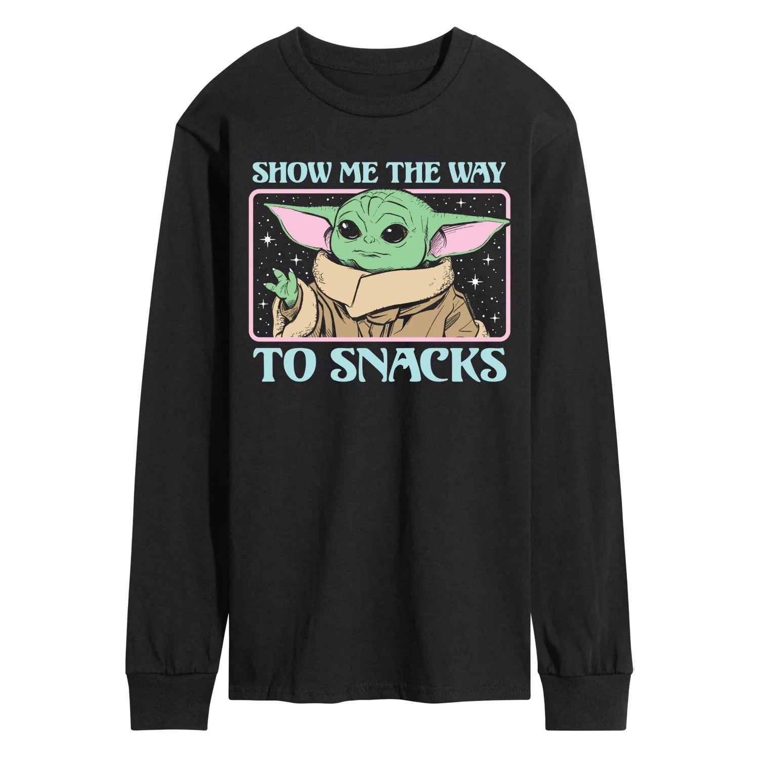 Star Wars - The Mandalorian Grogu The Way To Snacks - Men's Long Sleeve Graphic T-Shirt sold by Zulily