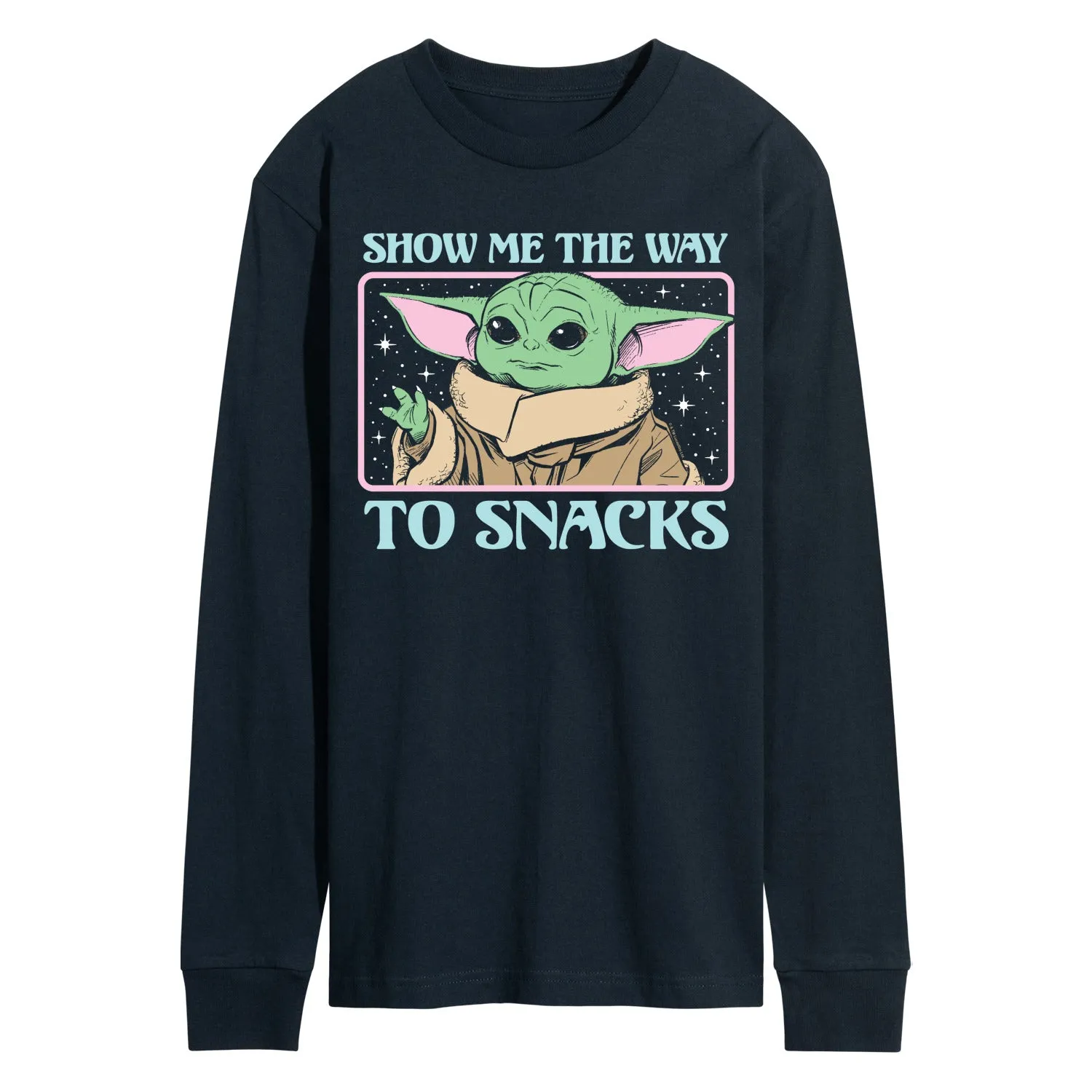 Star Wars - The Mandalorian Grogu The Way To Snacks - Men's Long Sleeve Graphic T-Shirt sold by Zulily product image thumbnail 3