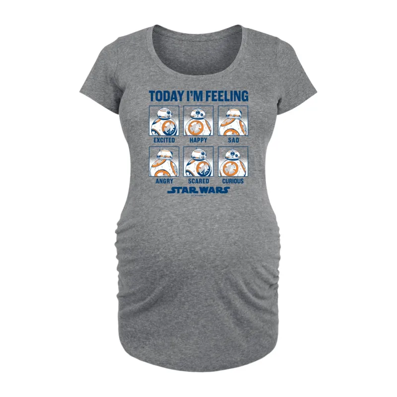 The Force Awakens - BB8 Moods - Maternity Scoop Neck Tee made by Zulily