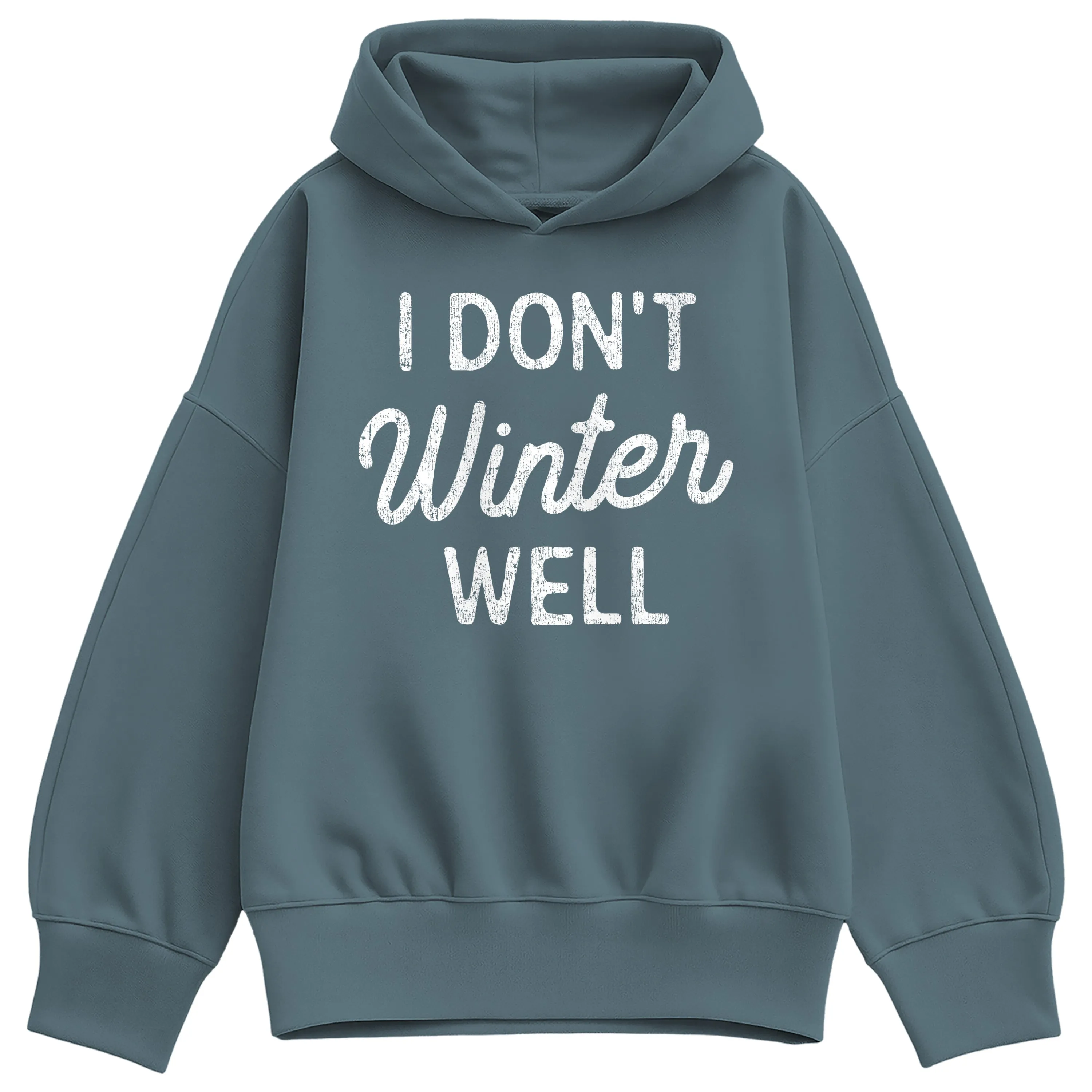 Instant Message - I Dont Winter Well - Ladies Oversized Fleece Hoodie Sweatshirt sold by Zulily product image thumbnail 4