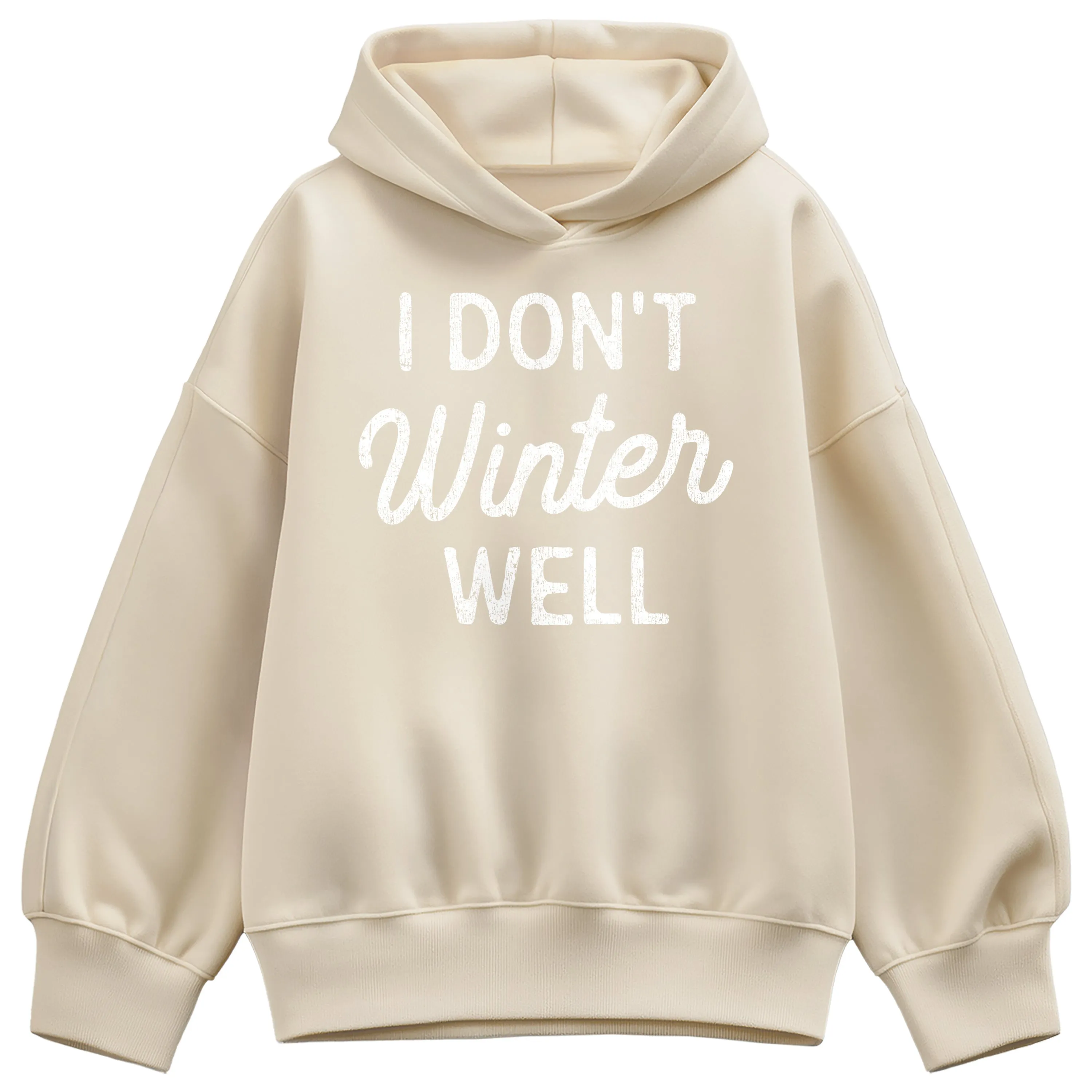 Instant Message - I Dont Winter Well - Ladies Oversized Fleece Hoodie Sweatshirt sold by Zulily product image thumbnail 3