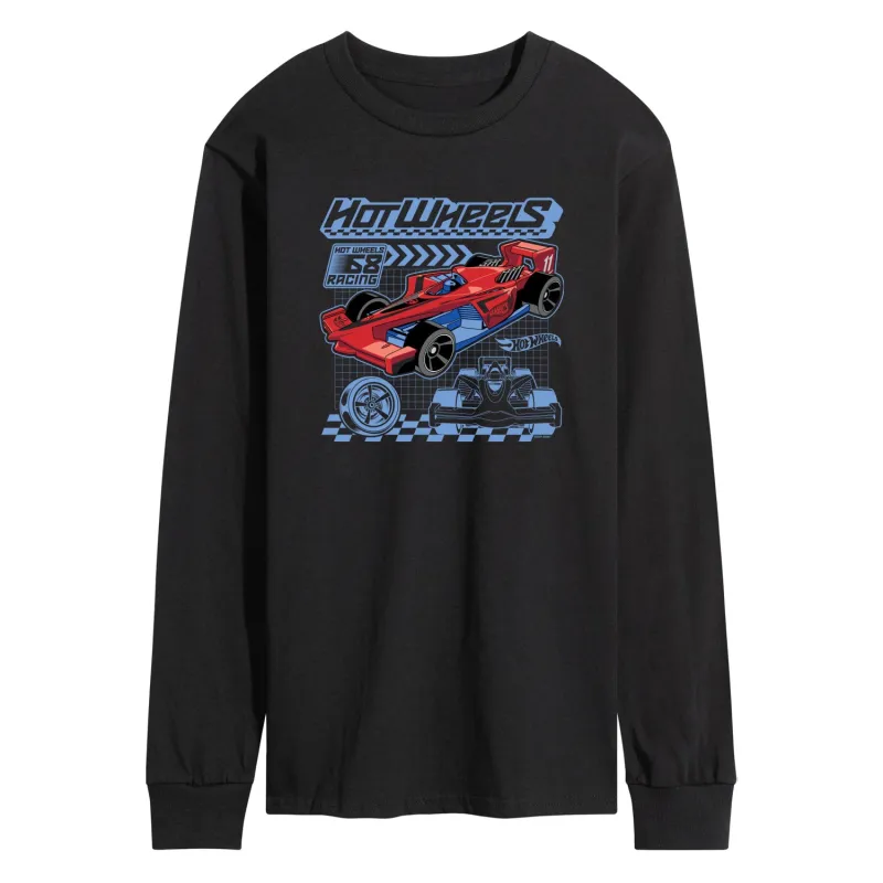 Hot Wheels - Schematic - Men's Long Sleeve T-Shirt sold by Zulily