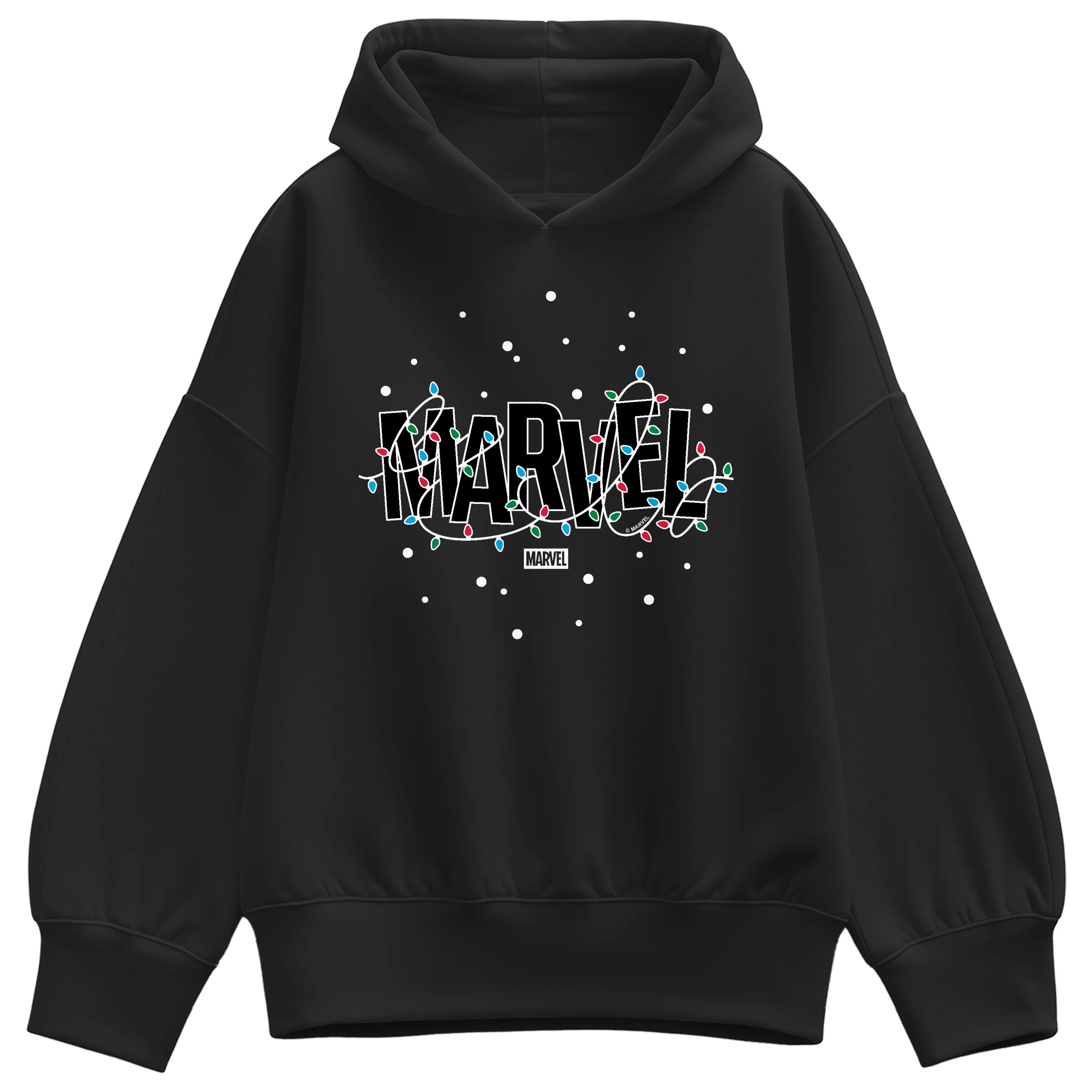 Marvel - Marvel Holiday Lights - Ladies Oversized Fleece Hoodie Sweatshirt sold by Zulily