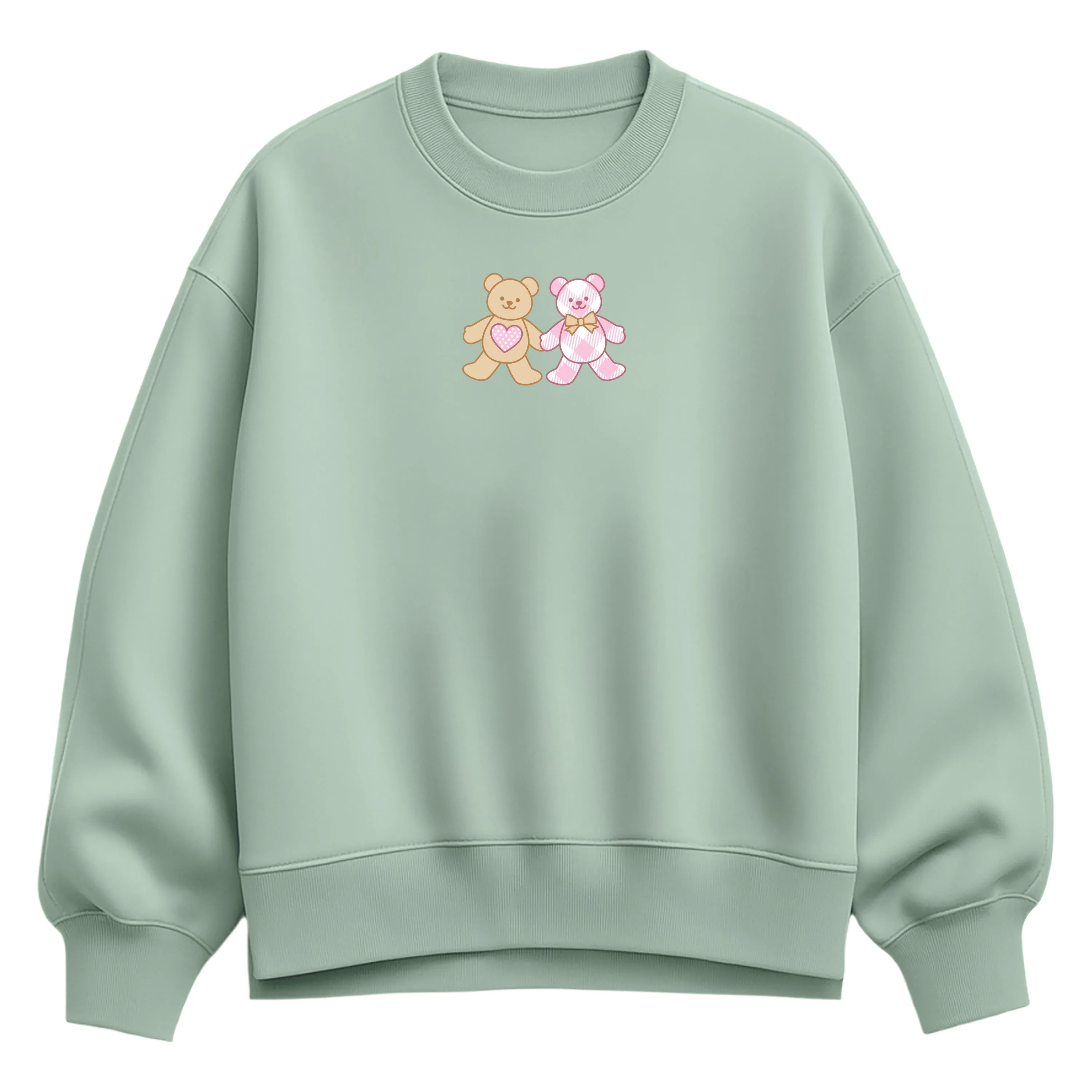 Instant Message - Bear Patches - Ladies Oversized Fleece Crew Sweatshirt sold by Zulily product image thumbnail 3